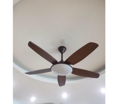 Quạt đèn 5 cánh gỗ màu đậm 1204489