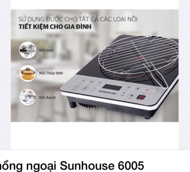 Bếp hồng ngoại Sunhouse 6005
