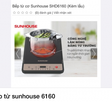 Bếp từ sunhouse 6160