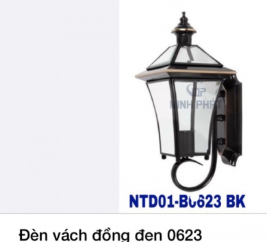 Đèn vách đồng đen 0623