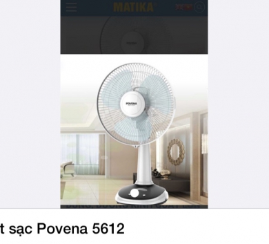 Quạt sạc Povena 5612