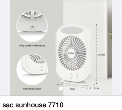 Quạt sạc sunhouse 7710