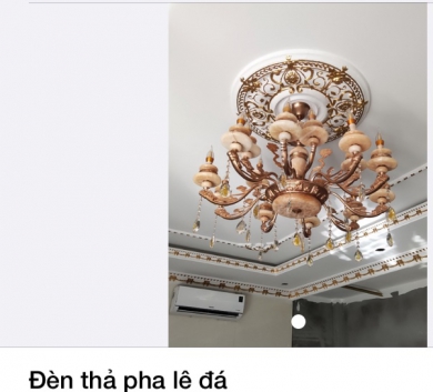 Đèn thả pha lê đá